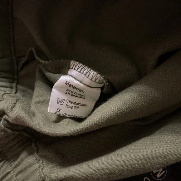 NWT-Lepunuo women's high-waisted, baggy, army green cargo pants - Picture 11 of 11